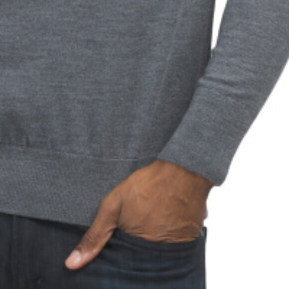 NEW BONOBOS Merino Wool Sweater Charcoal for men 362mn - Picture 3 of 3